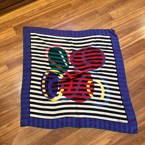 Vintage 90s Carven Paris silk scarf